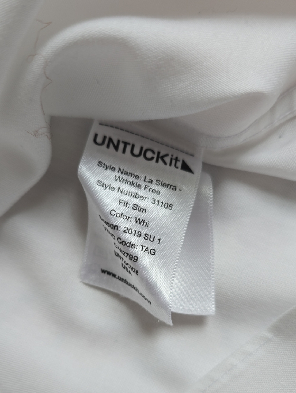 UNTUCKit Men's White Short-Sleeve Button-Down Shirt Slim Fit Medium - Picture 4 of 5